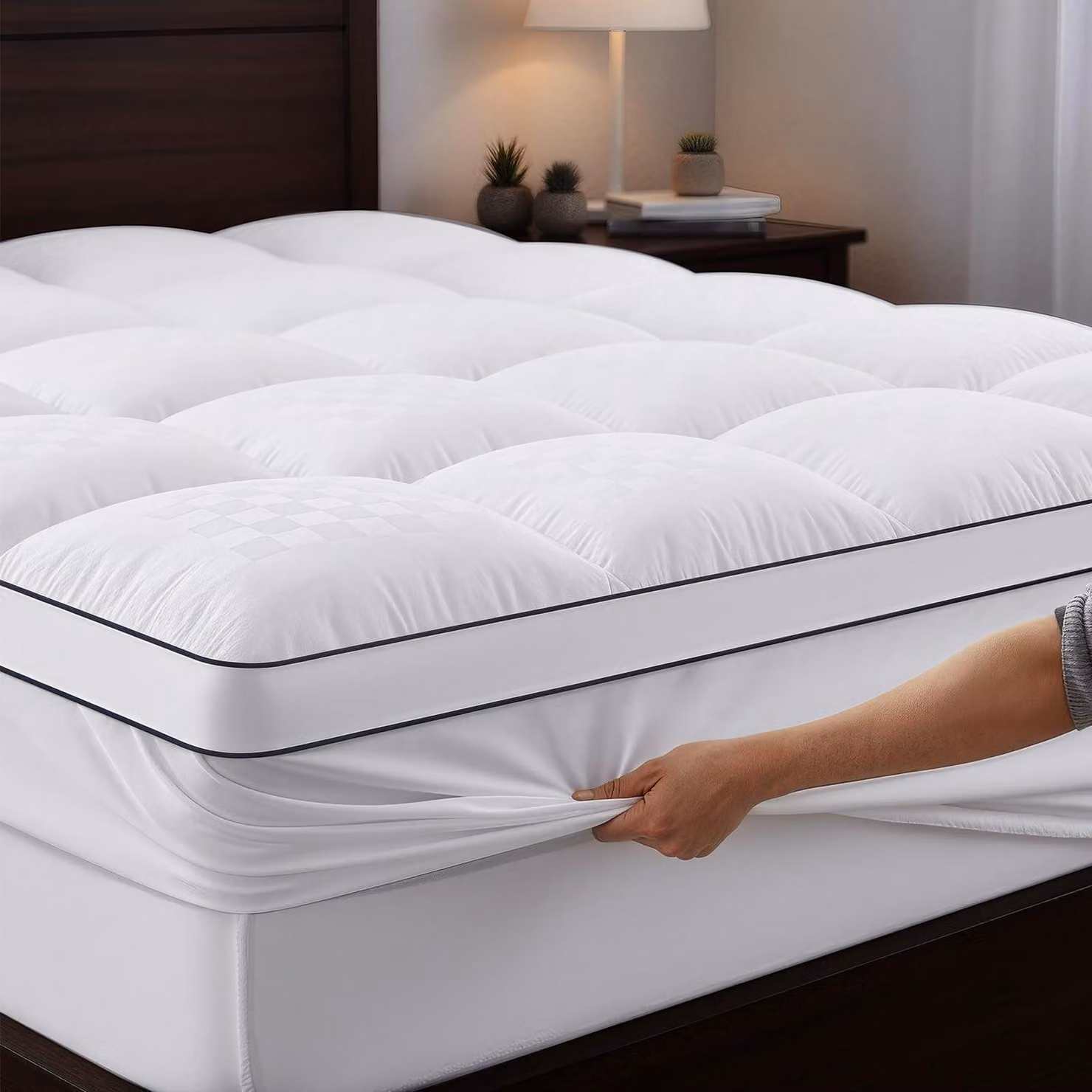 Topper per materasso 90x200 cm, estremamente morbido, ipoallergenico, confezione singola