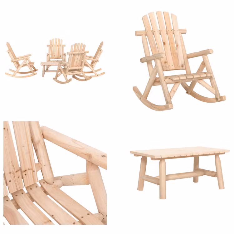 vidaXL Set da salotto da giardino 5 pezzi abete massiccio - Set da salotto da giardino - Set da salotto - Set da salotto Terrazza