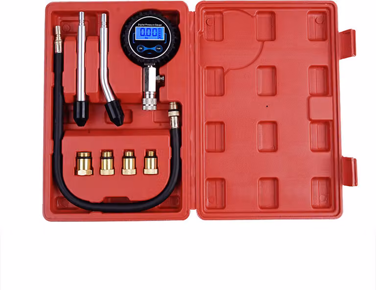 Tester di compressione digitale Kit manometro motore auto gas moto scatola rossa