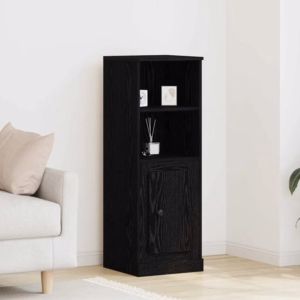 Highboard vidaXL Rovere e Nero in legno con ante a battente per soggiorno L: 36 cm, P: 35.5 cm, H: 103.5 cm
