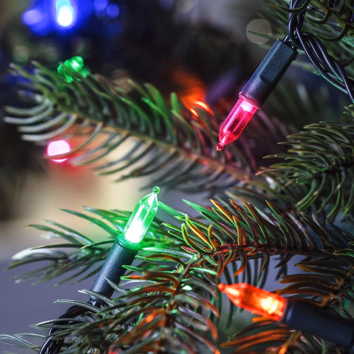 Catena luminosa a LED con 150 lampadine colorate, lunghezza 14,85 metri, con telecomando e timer