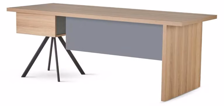 Beige-Grauer Arbeitszimmer Tisch Designer Rechteckiger Bürotisch Möbel