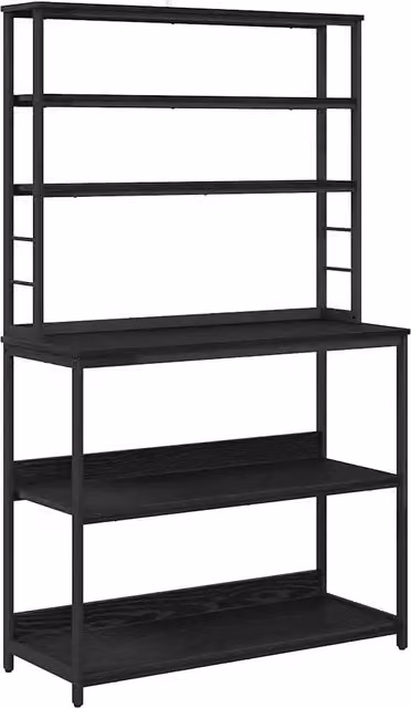 Mensola da cucina in stile industrial DESIGN IN in legno e metallo, colore nero e marrone, L/P/H: 100 x 40 x 168 cm