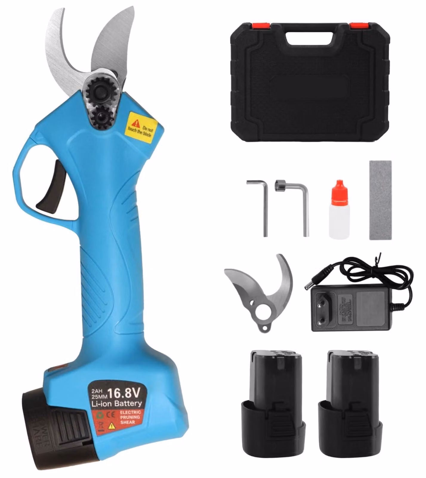 Forbice da giardino elettrica, senza fili, con una capacità di taglio di 25 mm