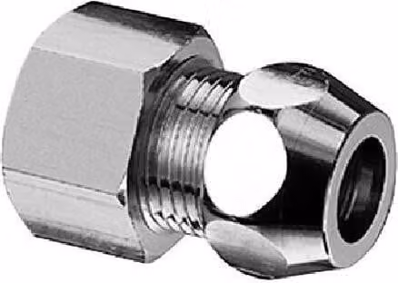 Raccordo diritto Schell con filettatura femmina, cromo 3/8" x 10 mm