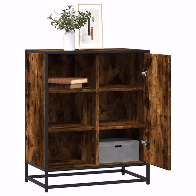 Credenza in stile industriale vidaXL in legno e metallo, colore marrone, L 62 cm x P 35 cm x H 76 cm