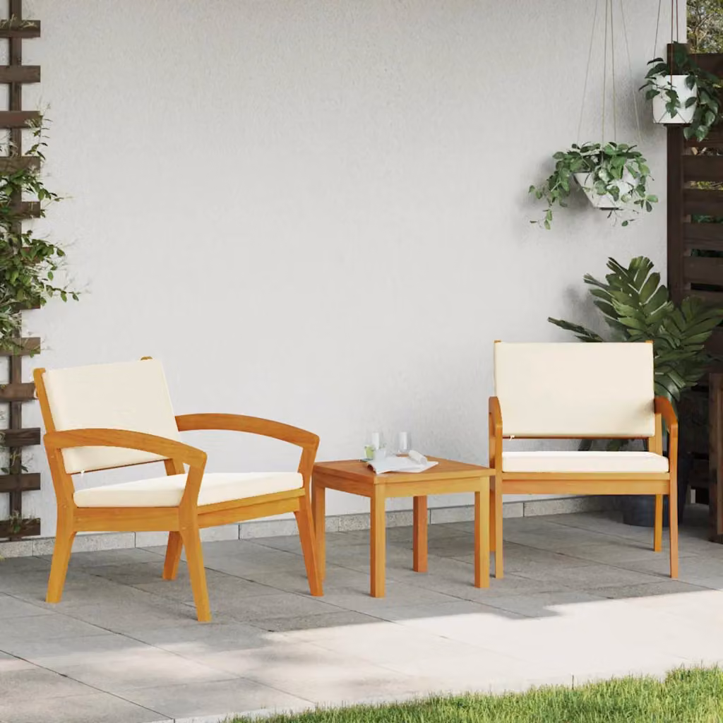 Set di 2 sedie da giardino vidaXL in legno di acacia massello oliato