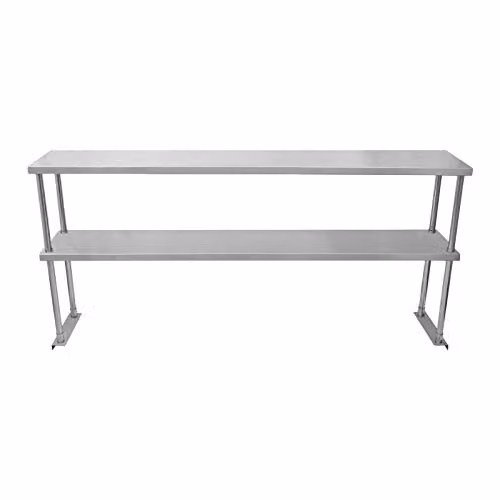 Kukoo - Ripiano con Mensole per Tavolo in Acciaio Inox da Cucina Ristorante, Acciaio Inossidabile Resistente alla Corrosione per Albergo Bar Hotel Catering Pub Largo - Doppia - 150cm