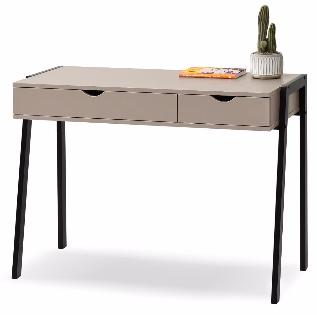 Scrivania ERCHIS - nero / beige