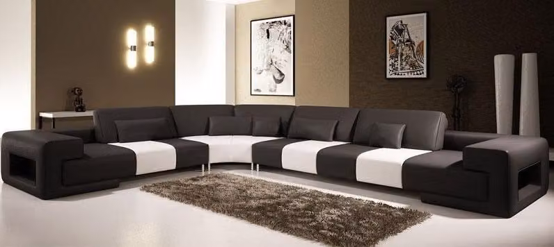 Ecksofa + USB Polster Wohnlandschaft Sofa Wohnlandschaft L-Form Sitz Ecke PHM22
