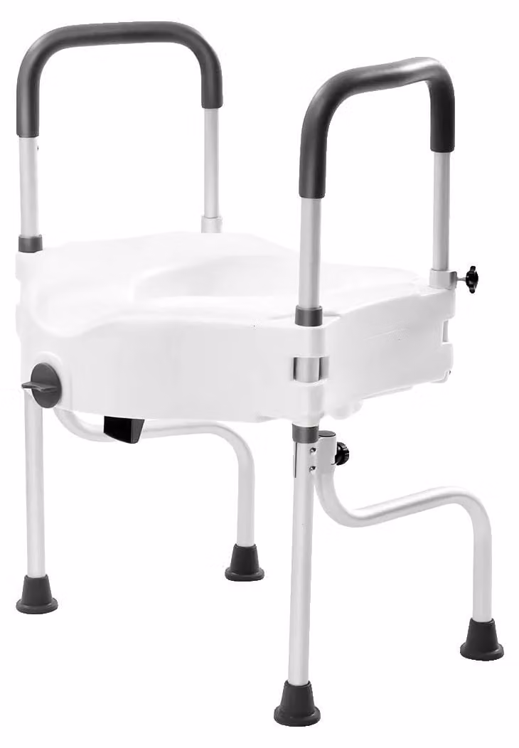 Corrimano per WC, design multifunzionale, robusta lega di alluminio, BIANCO