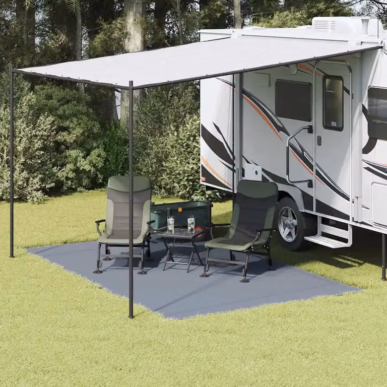 Tappeto da esterno vidaXL moderno in polietilene blu e grigio L: 400 cm, P: 250 cm