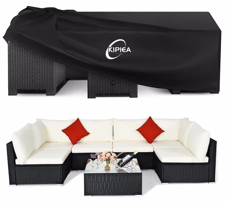 Copertura impermeabile per mobili da giardino, resistente alle intemperie, in tessuto Oxford 420D, dimensioni 226 x 226 x 71 cm