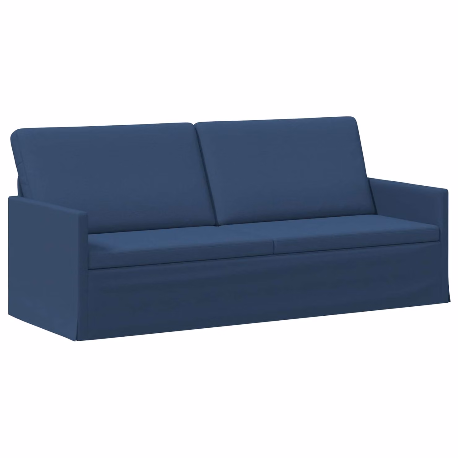 vidaXL Divano a 3 posti moderno in tessuto blu con struttura in metallo L 190 x P 81 x H 82 cm