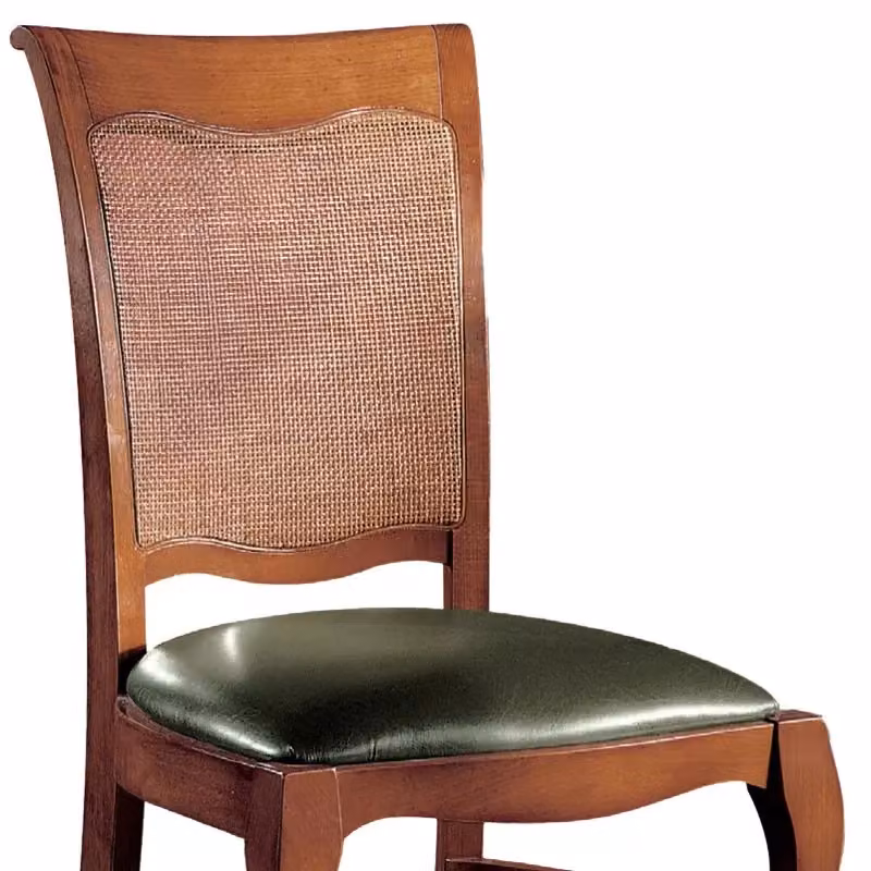 Sedia classica imbottita in paglia di Vienna e legno di faggio Mobili 2G L/P/H: 50 x 57 x 94 cm – 3