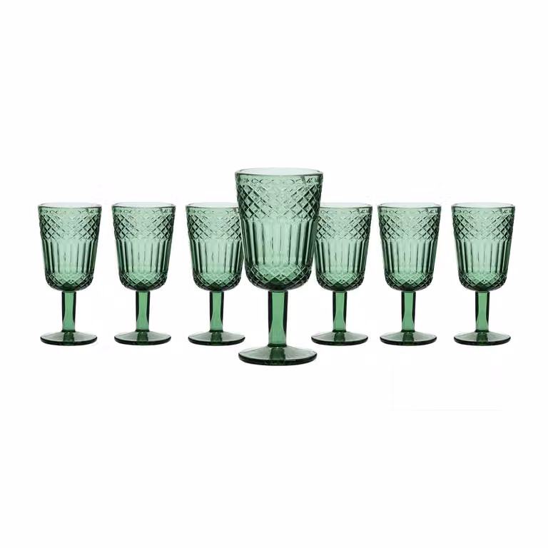 Set di 6 calici da vino Imperial Green Gusto Casa in vetro, colore verde, 300 ml