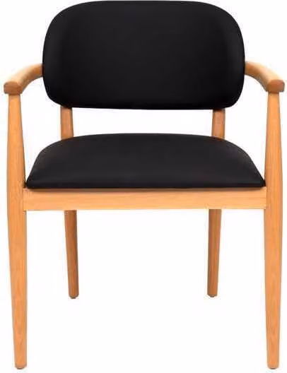Schwarzer Lehnstuhl Designer Esszimmerstuhl Luxus Einsitzer Holzmöbel
