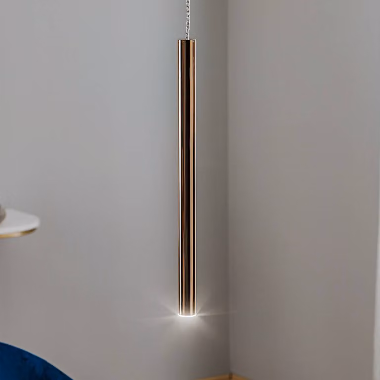 Schuller Valencia Lampada LED a sospensione Varas, 1 luce, oro dimmerabile, Ottone / Oro, Soggiorno / Sala da pranzo, Metallo, Moderno