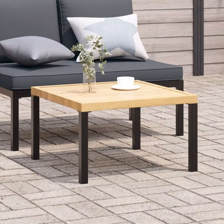 Maison Exclusive - Tavolino da giardino nero, 65x65x40 cm, in alluminio