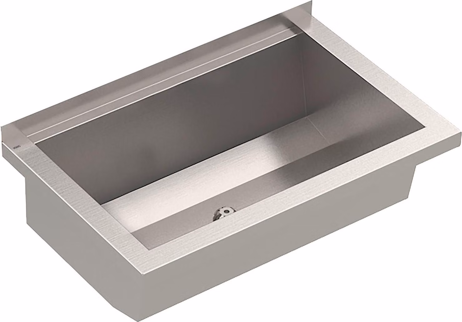 KWC AR lavatoio, PLANOX, acciaio inox, montaggio a parete, 600x210x382 mm, senza panca a braccio