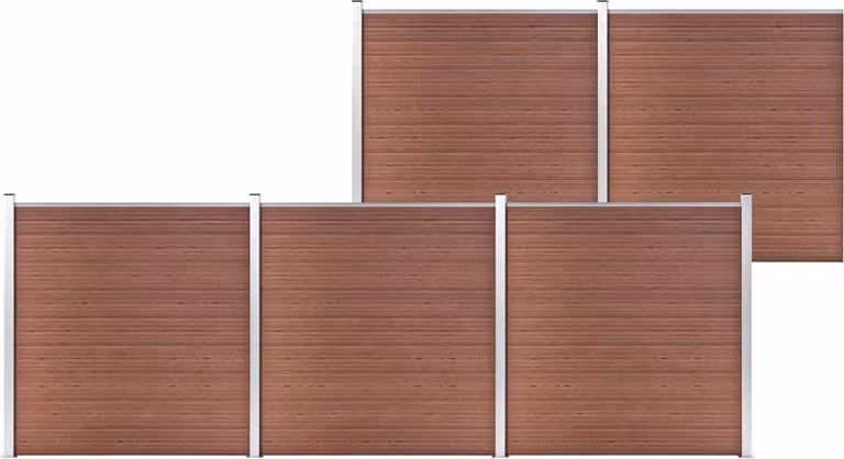 Maison Exclusive - Recinzione da giardino in WPC 872 x 186 cm, marrone