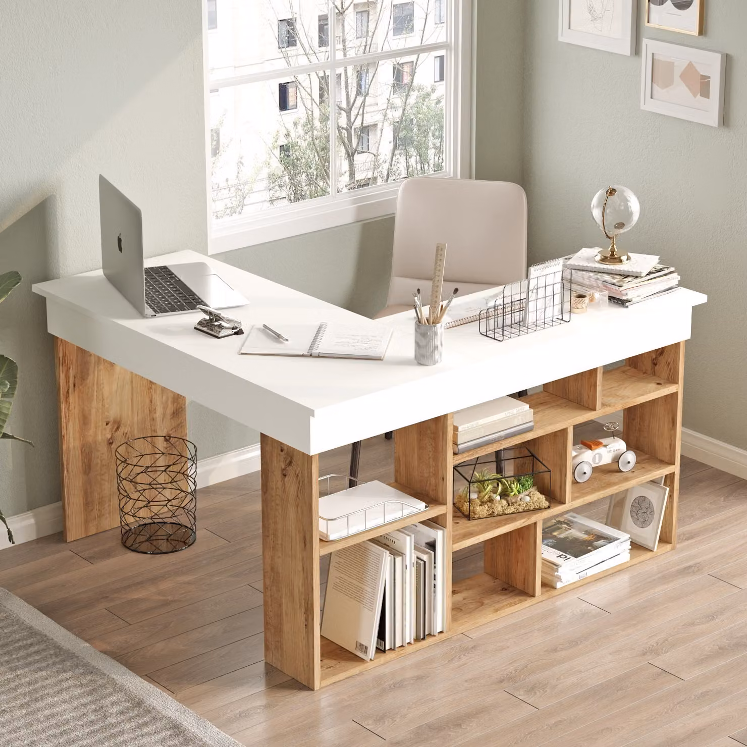 Skye Decor, Ct5-Aw, scrivanie, pino atlantico, 129 x 72 x 120 cm