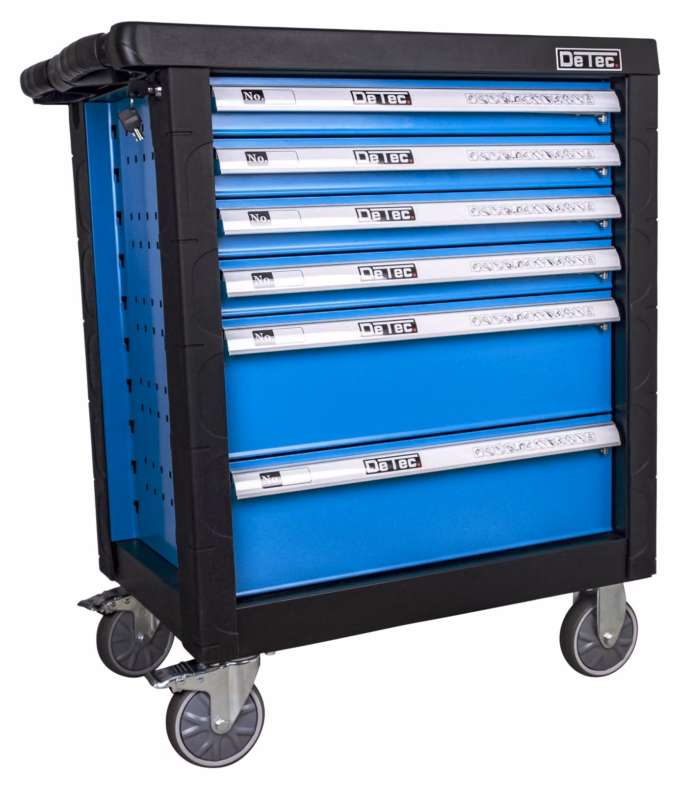 Carrello per attrezzi a 6 cassetti, completo di attrezzi - Peso: 80 kg - Materiale: metallo