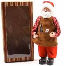 Statuina Babbo Natale Carpentiere Mercury Rosso L: 16 cm, P: 10 cm, H: 30 cm