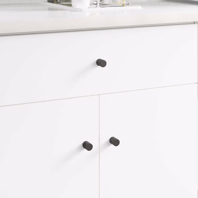 Set di 1011 pomelli per armadio vidaXL in ferro nero opaco