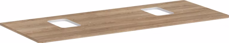 hansgrohe Xelu Q Console avec 2 découpes, 1360x550, pour vasque à poser, avec trou pour robinet, 54125230, 54125230
