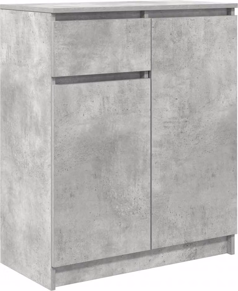 Credenza con Cassetto Grigio Cemento 71x35x84 cm in Truciolato