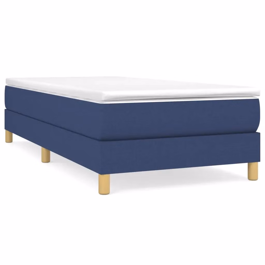 Letto con Giroletto a Molle e Materasso vidaXL Blu e Bianco L/P/H: 200 x 90 x 25 cm – 2