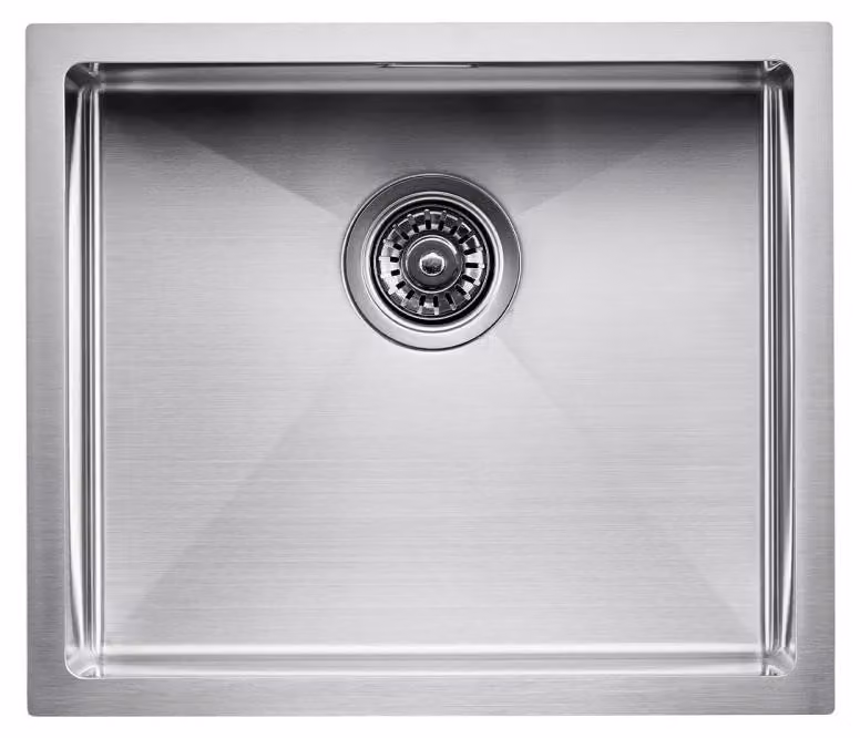 Lavello da cucina da incasso - 50 x 43 cm - Profondità 19 cm - Acciaio inossidabile - Vasca singola