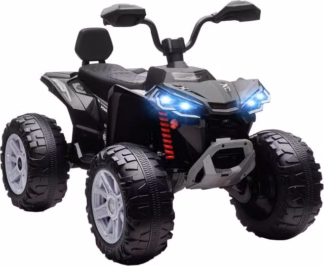 Quad Elettrico per Bambini 24V, Veicolo a 4 Ruote con Fari, USB, MP3, 6,5 km/h, per 3-8 Anni