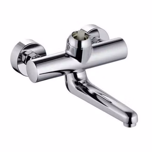 Miscelatore monocomando da parete Kludi Provita senza leva, sporgenza 247 mm, cromato, 1 pezzo.