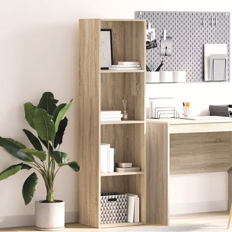 Libreria moderna vidaXL in legno MDF color marrone, L 40 cm x P 30 cm x H 152 cm
