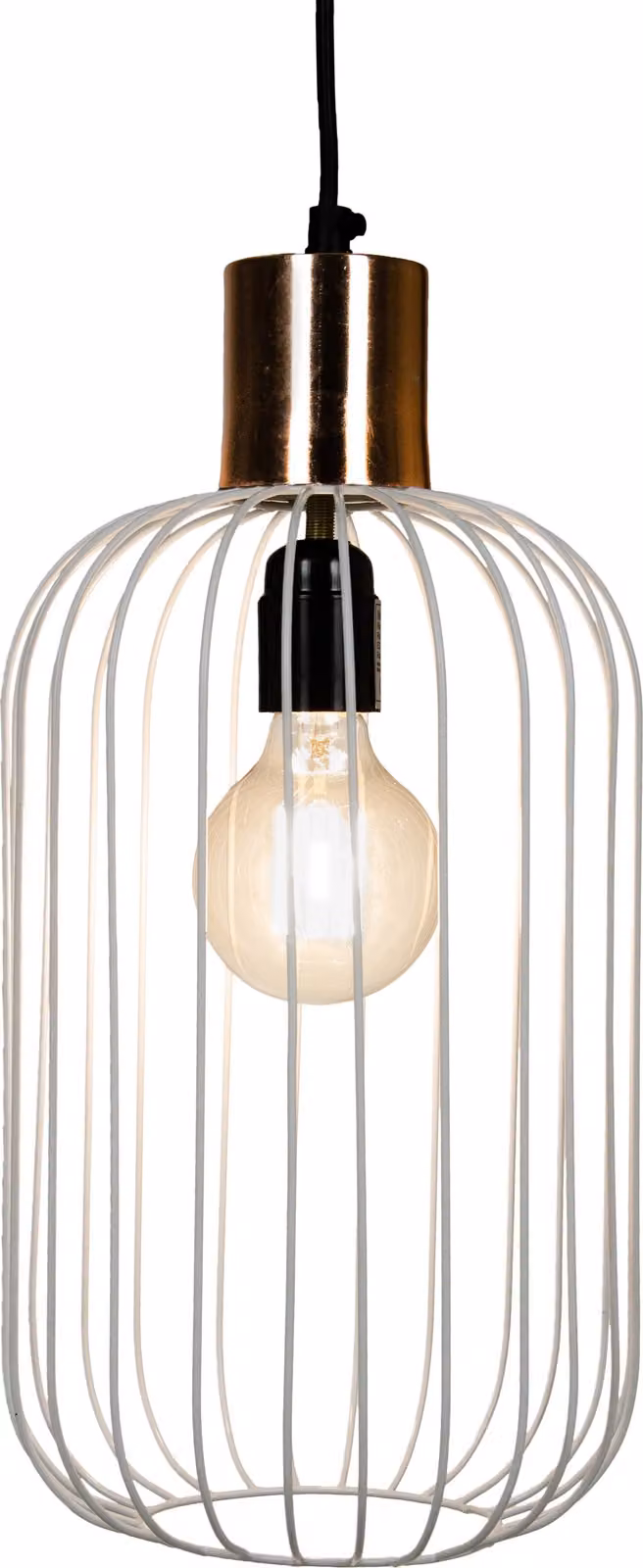 Lampada a sospensione retrò Albo oro bianco 39cm | Fatta a mano e dal look vintage