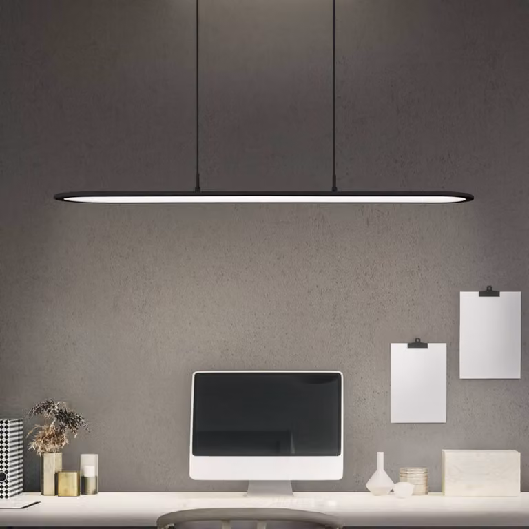OSRAM LED pendente Office line pannello Ellipse nero 940 dimmerabile Panel Ellipse,, Nero, Studio / Ufficio, Alluminio, Moderno