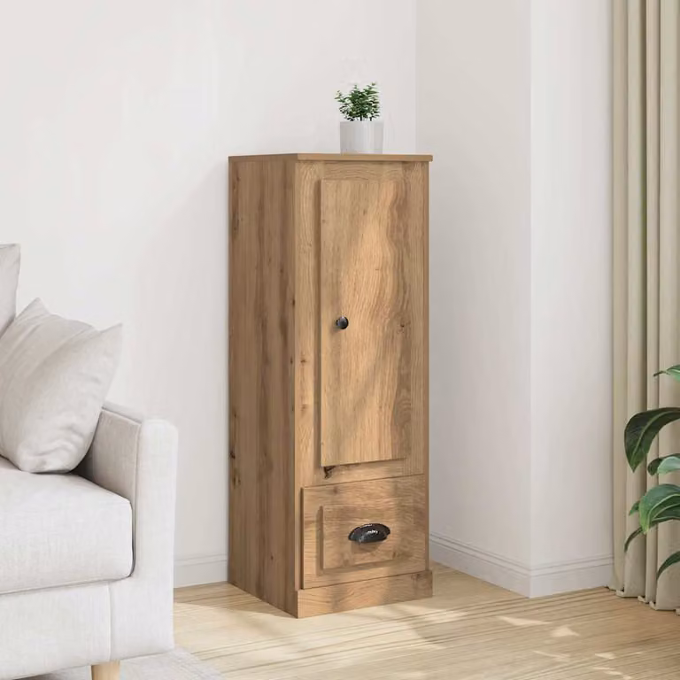 Credenza artigianale vidaXL in legno multistrato color rovere, L 36 cm, P 35,5 cm, H 103,5 cm