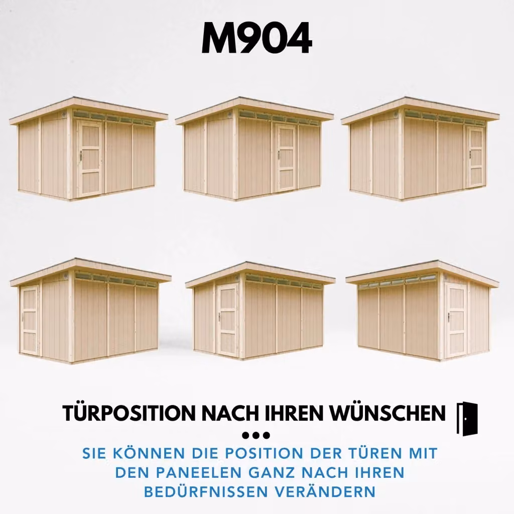 Casetta da Giardino in Legno TIMBELA M904 Harvest Honey Colore Marrone L: 412 cm, P: 279 cm, H: 237 cm – 2
