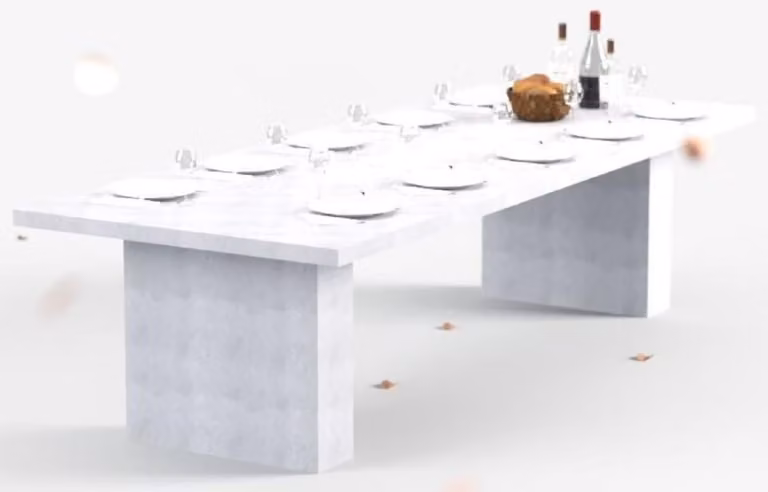 Tavolo da pranzo Casa Padrino con camino a bioetanolo, dimensioni 300 x 115 x altezza 75 cm - Disponibile in diversi colori - Tavolo da pranzo - Tavolo da giardino - Arredamento per la sala da pranzo - Arredamento per il giardino - Arredamento - Arredamen