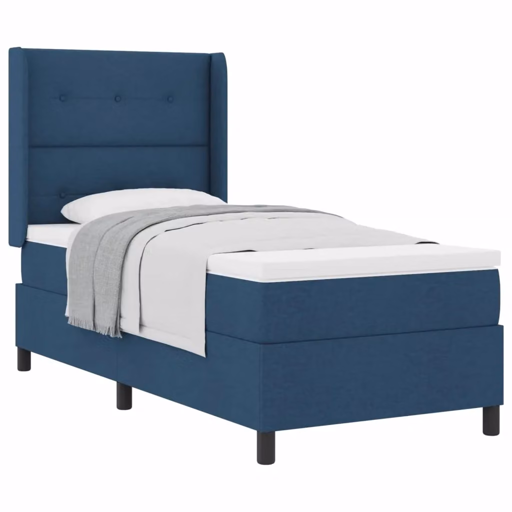 Letto ibrido con testiera e materasso vidaXL in tessuto blu L: 200 cm, P: 80 cm, H: 40 cm – 2