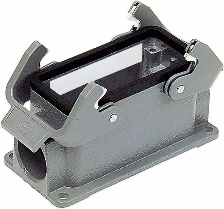 HARTING Han 16B HvE Alloggiamento base basso, 2xM25 uscita cavo laterale, con 2 staffe trasversali - 1 pezzo