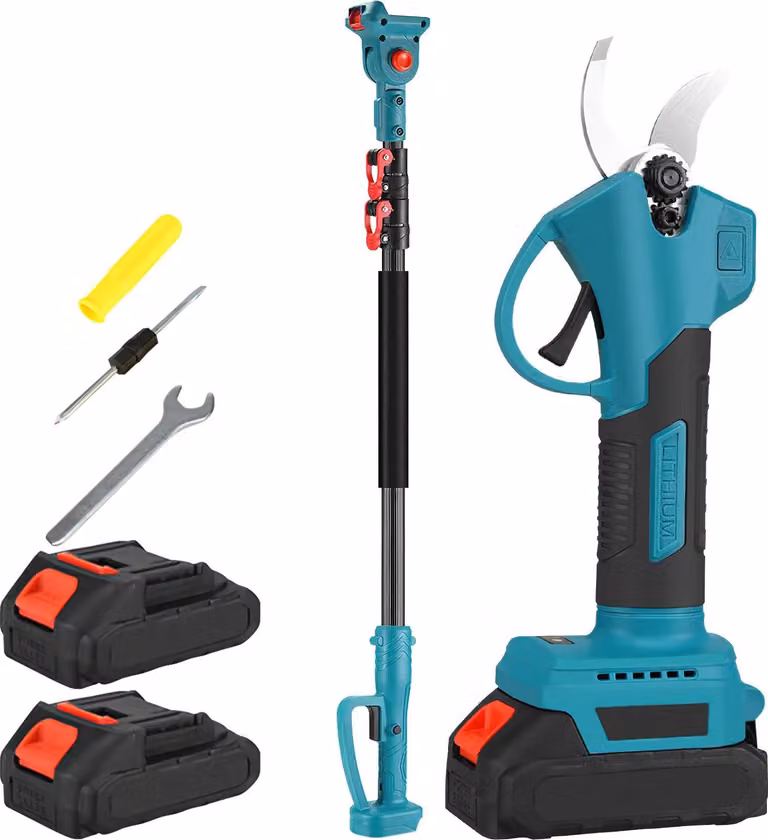 Tagliasiepi, asta telescopica, funzionamento a batteria, 2 batterie, UE