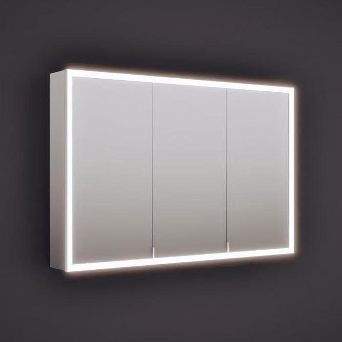 Mobile contenitore con specchio burgbad RL20, 121 cm, con illuminazione integrata