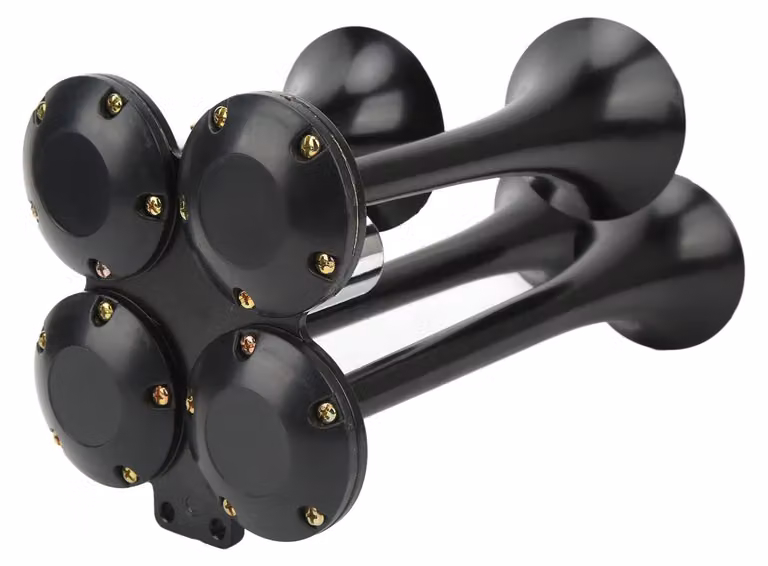 Compressore d'aria con 4 trombe, potenza sonora 150 dB, 12V, estremamente potente