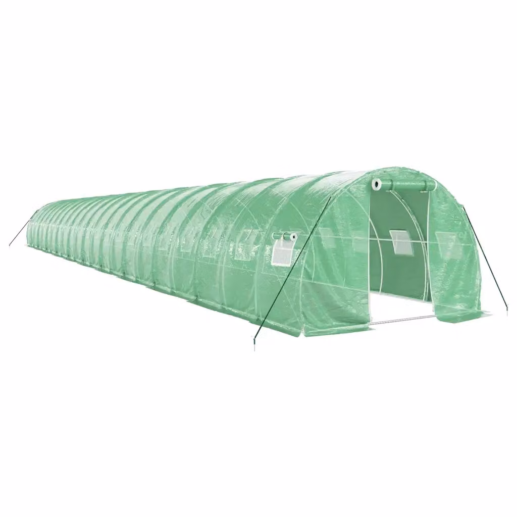 Serra Videx con Telaio in Acciaio Zincato Verde, Copertura in Policarbonato, L: 22 m, P: 3 m, H: 2 m – 2