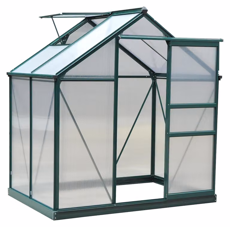 Serra Outsunny, struttura in alluminio con finestra sul tetto, dimensioni 190 x 132 x 201 cm