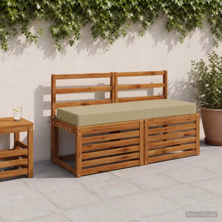 Cuscino per la seduta vidaXL SOEST in poliestere verde chiaro con rivestimento lavabile e resistente ai raggi UV