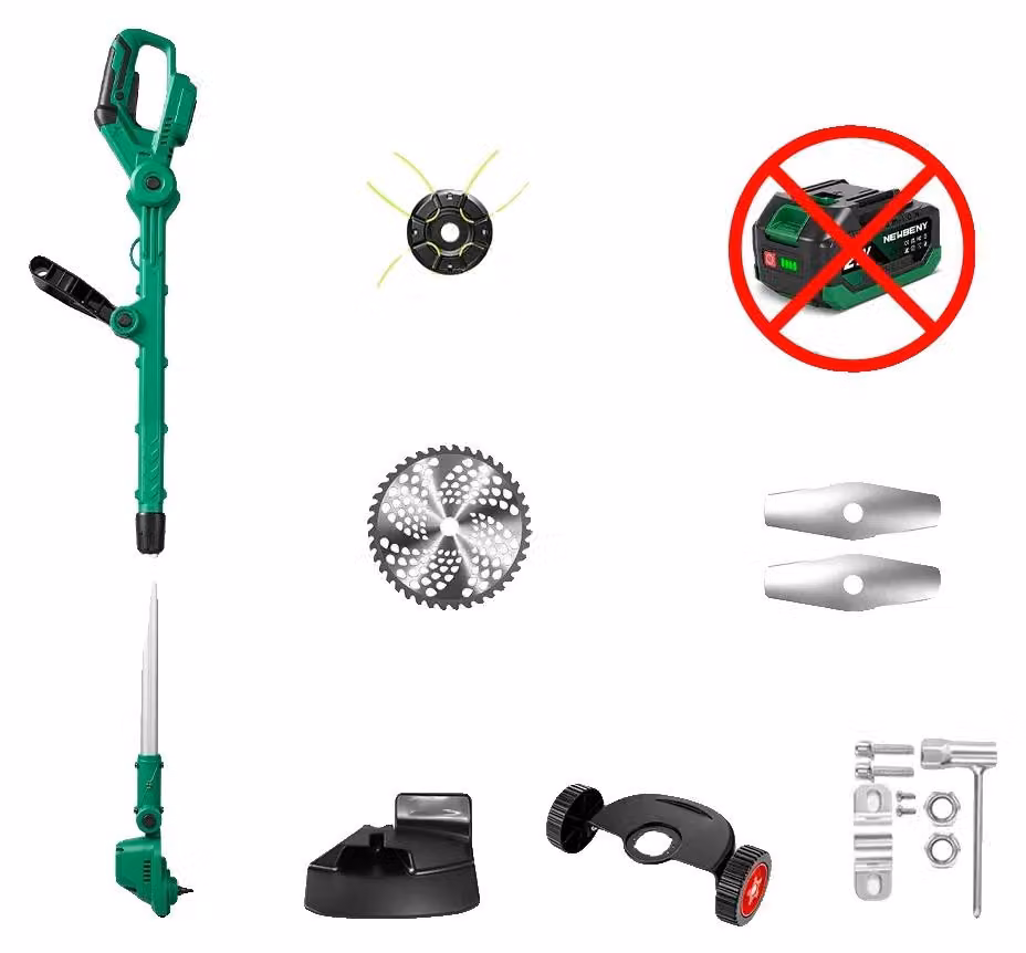 Tagliaerba elettrico, motore brushless, maniglia regolabile, senza batteria, spina europea 220V-240V